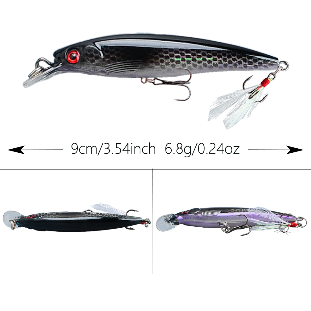 10개입 바이오닉 미노우 낚시 루어 세트 - 최대 수확 - Fishing Hook Treble 리뷰 및 가격
