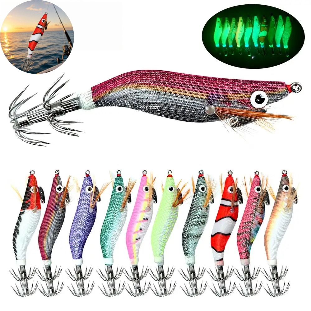 발광 오징어 지그 루어 인조 새우 낚시 루어 문어 갑오 - Fishing Hook Jig 리뷰 및 가격