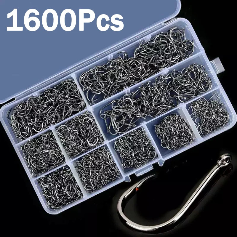 50-1600개/박스 낚시 바늘 탄소강 강력하고 날카로 - Fishing Hook Barbless 리뷰 및 가격