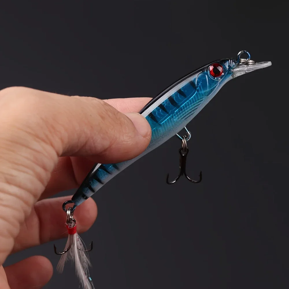 레이저 3D 눈 생체 공학 미노우 낚시 루어, 최대 캐 - Fishing Hook Treble 리뷰 및 가격