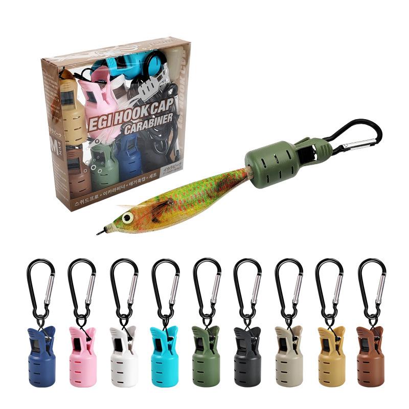 카라비너가 있는 오징어 지그 미끼 보호기 웹풋 문어 에 - Fishing Hook Jig 리뷰 및 가격